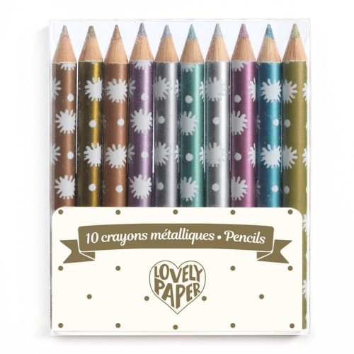 Mini metálszínű ceruza, 10 szín - 10 Chichi mini metalic pencils