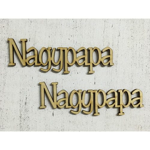 Natúr fa "Nagypapa" felirat 2db/csomag