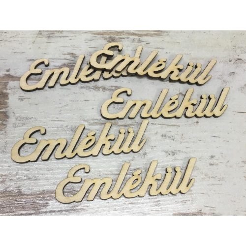 Natúr fa - "Emlékül" felirat 9cm 5db/csomag