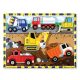 Melissa & Doug Készségfejlesztő játék, Könnyen megfogható puzzle, munkagépek