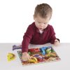 Melissa & Doug Fa készségfejlesztő játék, Könnyen megfogható puzzle, dínók