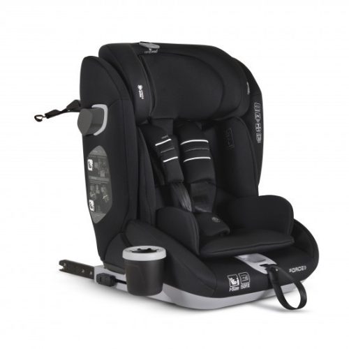 FORCE autós ülés I-SIZE, 76-150cm, ISOFIX, pohártartóval, SPS, FEKETE