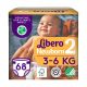 Libero Newborn 2 pelenka 3-6kg Jumbo Pack 68db