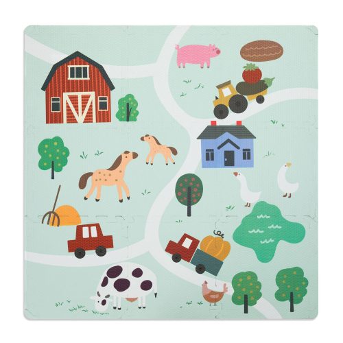 Fillikid szivacspuzzle szõnyeg Farm 93x93cm 6db 3307-01