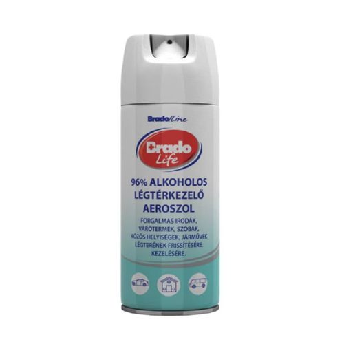 Légtérkezelő aerosol 200 ml 96 % alkoholos BradoLife