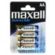 Elem AA ceruza LR6 alkaline 4 db/csomag, Maxell 