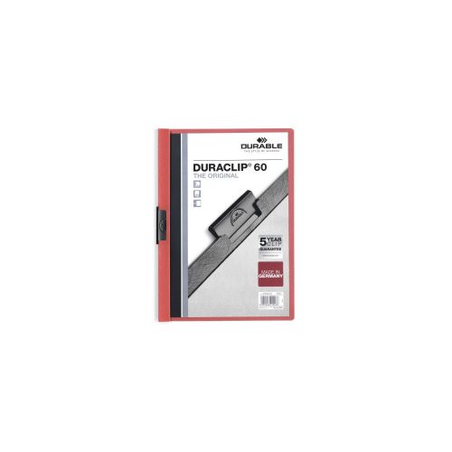 Klip mappa 60lap Durable Duraclip®, piros