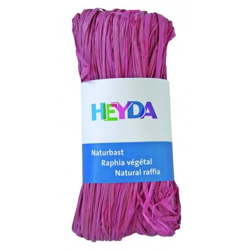 Raffia HEYDA 50g természetes anyagból rózsaszín