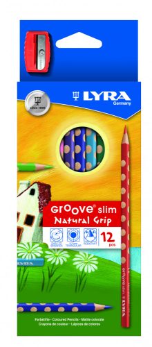 Színes ceruza 12-es (+hegyező) Groove Slim