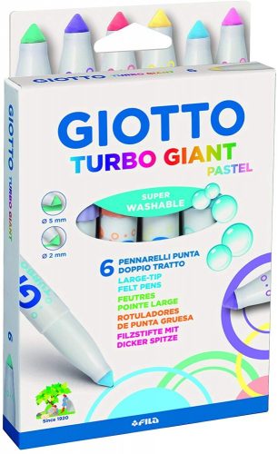 Filckészlet 6-os Giotto Turbo Giant pasztel kúpos heggyel (új)