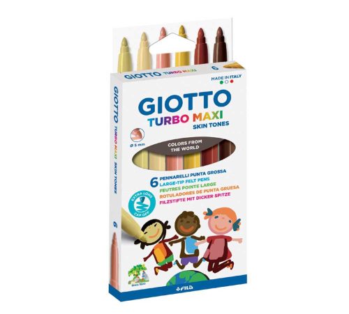 Filckészlet 6-os Giotto Turbo Maxi függeszthető bőrtónus (új)