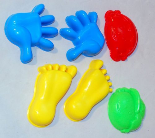 Homokozó formák(kéz,láb,fiú,lány)