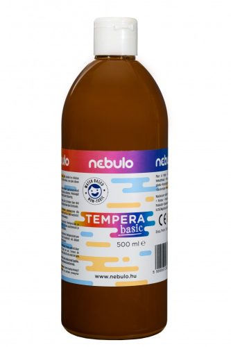 Tempera festék, 500 ml-es, barna, Nebulo