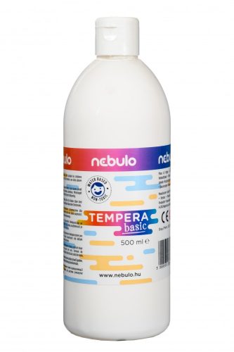 Tempera festék, 500 ml-es, fehér, Nebulo