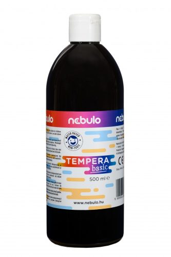 Tempera festék, 500 ml-es, fekete, Nebulo