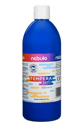 Tempera festék, 500 ml-es, sötétkék, Nebulo