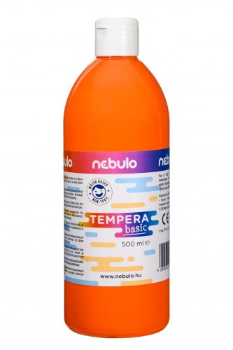 Tempera festék, 500 ml-es, narancssárga, Nebulo