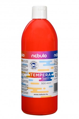 Tempera festék, 500 ml-es, piros, Nebulo