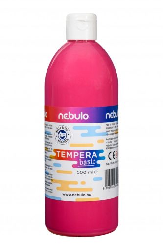 Tempera festék, 500 ml-es, rózsaszín, Nebulo