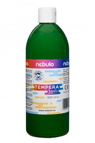 Tempera festék, 500 ml-es, sötétzöld, Nebulo