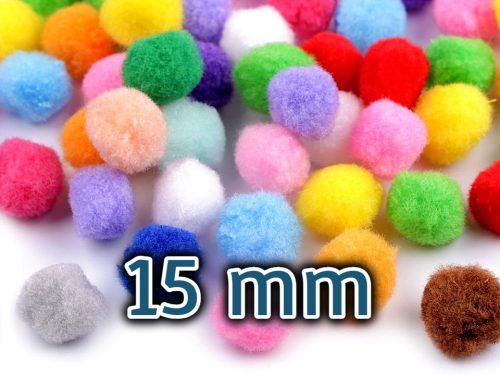 Pompon 15mm 100db/cs  többféle színben