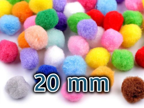 Pompon 20mm 50db/cs  többféle színben